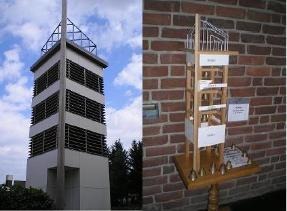 Glockenturm und Spendenbarometer